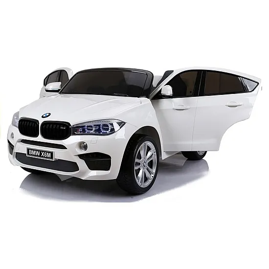 Baltas BMW X6M akumuliatorinis automobilis Automobiliai