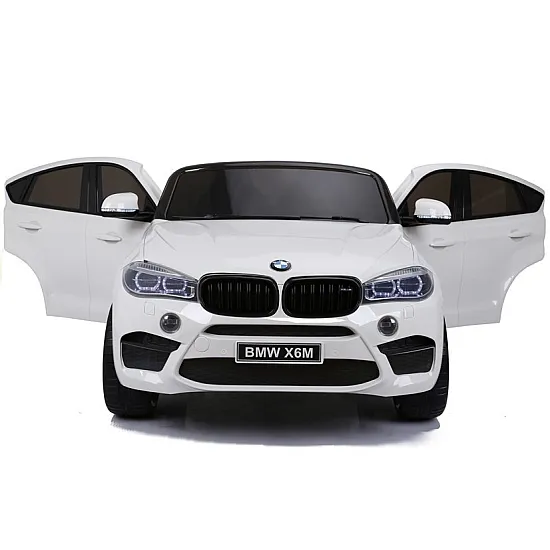 Baltas BMW X6M akumuliatorinis automobilis Automobiliai