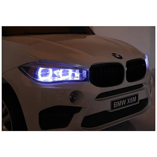 Baltas BMW X6M akumuliatorinis automobilis Automobiliai