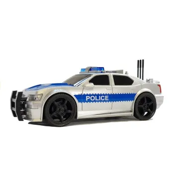 Akumuliatorinis baltas policijos automobilis
