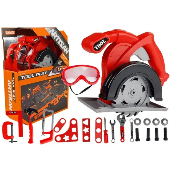 Big Sawmill Tools Set for little Tinkerer 23 pcs Darbo įrankiai