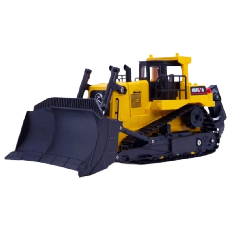 Bulldozer Bulldozer Excavator Huina Metal Construction Model 1:50 Žaisliniai automobiliai