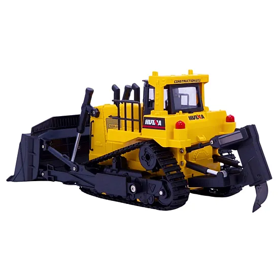 Bulldozer Bulldozer Excavator Huina Metal Construction Model 1:50 Žaisliniai automobiliai