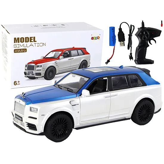 Car R/C 1:20 White and Blue Remote Controlled Žaisliniai automobiliai