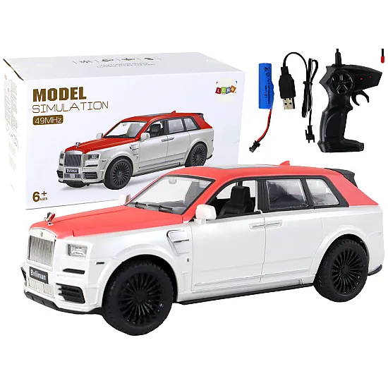 Car R/C 1:20 White and Red Pilot Car Žaisliniai automobiliai