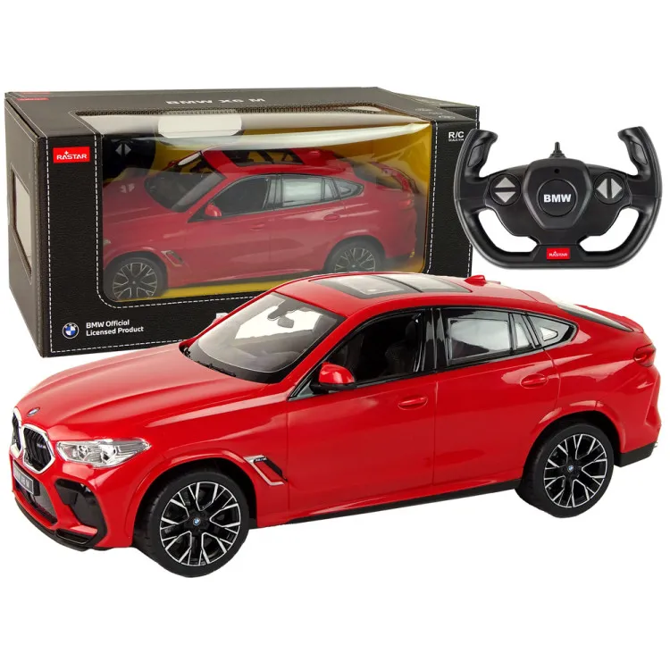 Car R/C Bmw X6 M 1:14 Rastar Red Leluautot