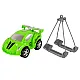 Car Transporter Roadside Assistance Tow Truck 1:16 Green Sound Lights Žaisliniai automobiliai