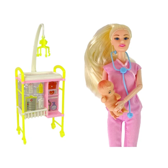Vaikiška lėlė, daktarės rinkinys Lėlės ir žaidimų rinkiniai