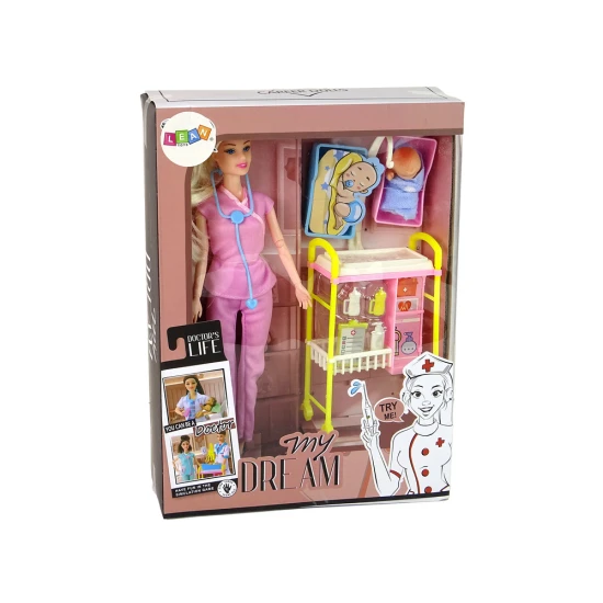 Vaikiška lėlė, daktarės rinkinys Lėlės ir žaidimų rinkiniai