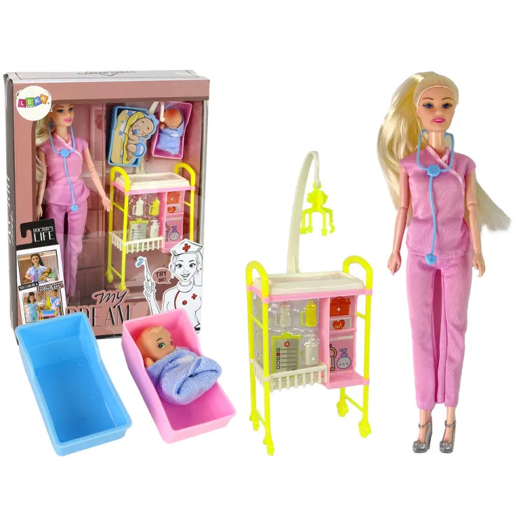 Vaikiška lėlė, daktarės rinkinys Lėlės ir žaidimų rinkiniai