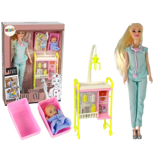 Vaikų lėlės gydytojos rinkinys Lėlės ir žaidimų rinkiniai