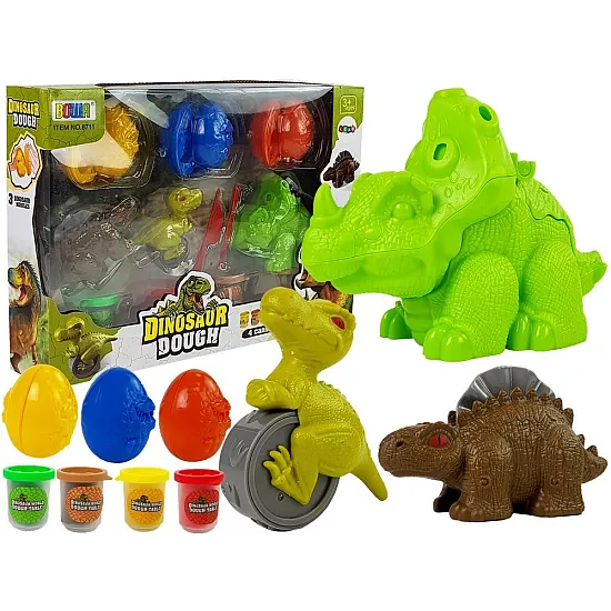 Dinozaurų kiaušinių formelės su plastelinu Dinozaurai
