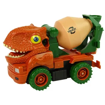 Dinosaurus kujuga lahti võetav punane betoonisegaja