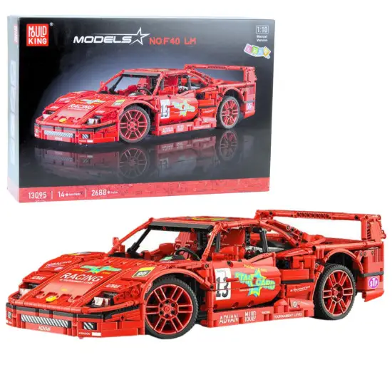 Lenktyninio raudono automobilio konstruktorius 2688 vnt. Konstruktoriai