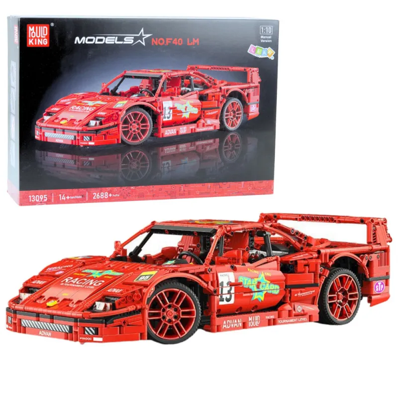 Lenktyninio raudono automobilio konstruktorius 2688 vnt. Konstruktoriai