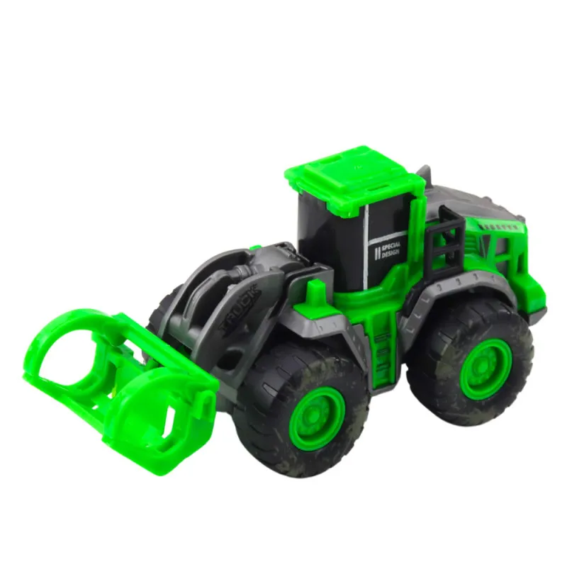 Construction Vehicle Excavator Loader Bulldozer Green Drive Mix Žaisliniai automobiliai
