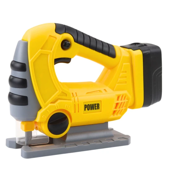 Akumuliatorinis geltonas pjūklas vaikams