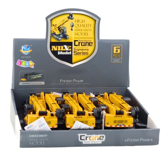 Crawler Crane Extendable Rotating Cabin 360° Yellow Žaisliniai automobiliai