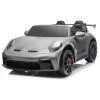Vaikiškas pilkas elektrinis automobilis Porsche GT3 DK-P911