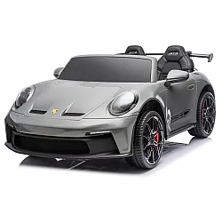 Vaikiškas pilkas elektrinis automobilis Porsche GT3 DK-P911