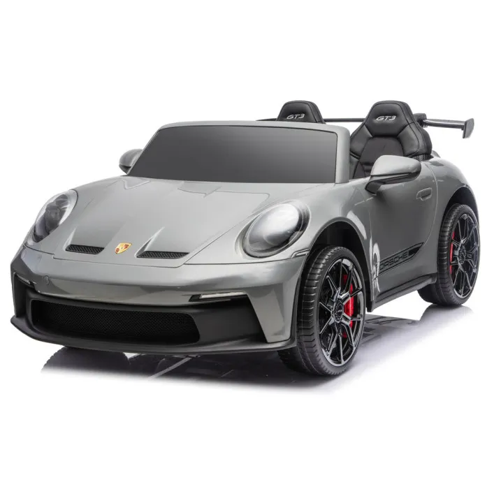 Vaikiškas pilkas elektrinis automobilis Porsche GT3 DK-P911
