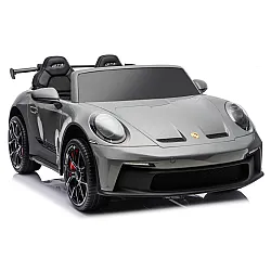 Vaikiškas pilkas elektrinis automobilis Porsche GT3 DK-P911
