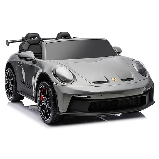 Vaikiškas pilkas elektrinis automobilis Porsche GT3 DK-P911