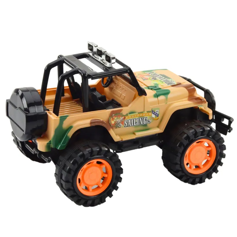Large Military Off-Road Vehicle Beige Žaisliniai automobiliai