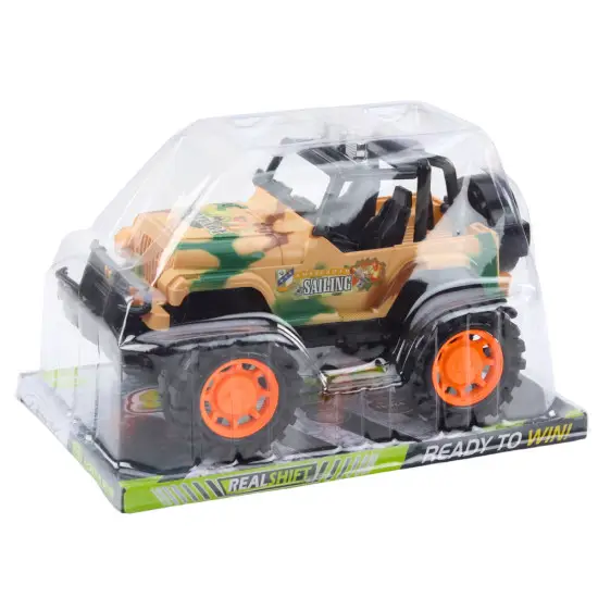 Large Military Off-Road Vehicle Beige Žaisliniai automobiliai
