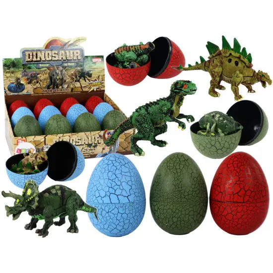 Dinozaurų kiaušiniai su dinozaurų figūrėlėmis Dinozaurai