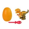 Orananžinis dinozauro kiaušinis su išardomu dinozauru Dinozaurai