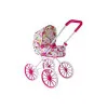 Doll Pram Retro Big Wheels Flowers Lėlės ir žaidimų rinkiniai