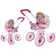 Doll Pram Retro Big Wheels Flowers Lėlės ir žaidimų rinkiniai