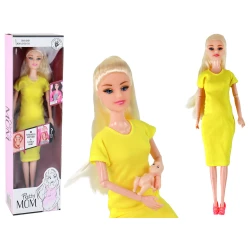 Nėščia lėlė su geltona sukenle