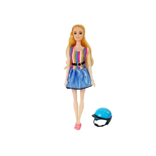 Lėlė su motoroleriu ir šalmas Lėlės ir žaidimų rinkiniai