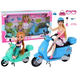 Lėlių rinkinys su motoroleriais ir aksesuarais