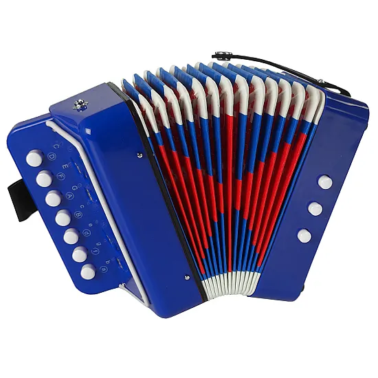 Mėlynas akordeono instrumentas mažajam muzikantui Muzikos instrumentai