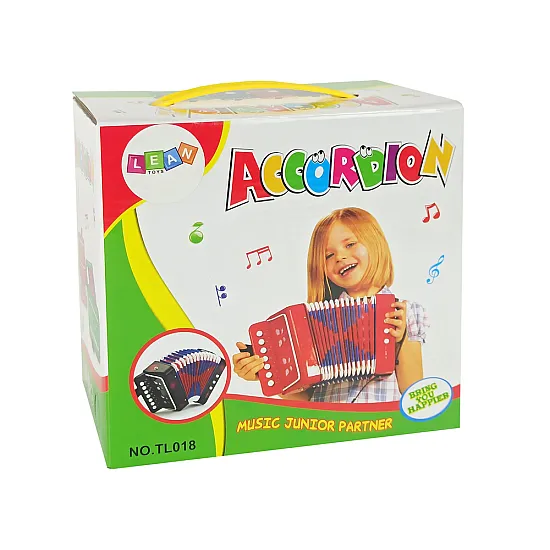 Mėlynas akordeono instrumentas mažajam muzikantui Muzikos instrumentai