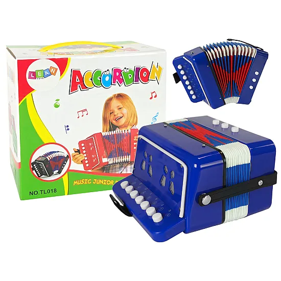 Mėlynas akordeono instrumentas mažajam muzikantui Muzikos instrumentai