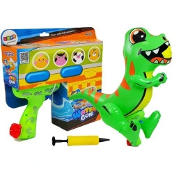 Žalias vandens šautuvas su pripučiamu dinozauru