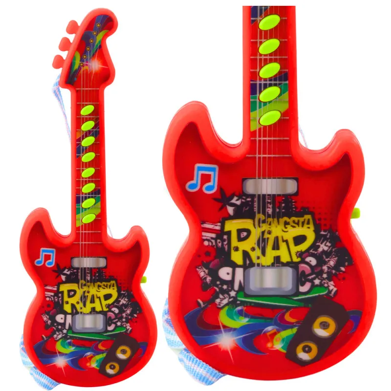 Raudona elektrinė gitara vaikams 29 cm Muzikos instrumentai