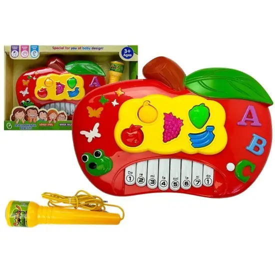 Raudonas obuolio formos elektroninis pianinas Muzikos instrumentai