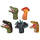 Spalvoti dinozaurų formos pirštų lėlės Dinozaurai
