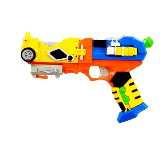 Šautuvas su šovinias ir geltona kauke Šautuvai