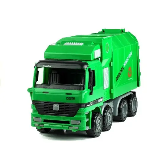 Green Garbage Remover Big Opening Assembly Container Žaisliniai automobiliai