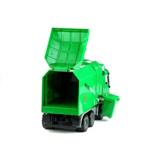 Green Garbage Remover Big Opening Assembly Container Žaisliniai automobiliai