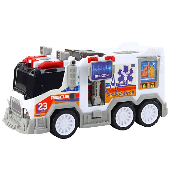 Ambulance City Ambulance Medical Vehicle Drive Lights Sounds Žaisliniai automobiliai