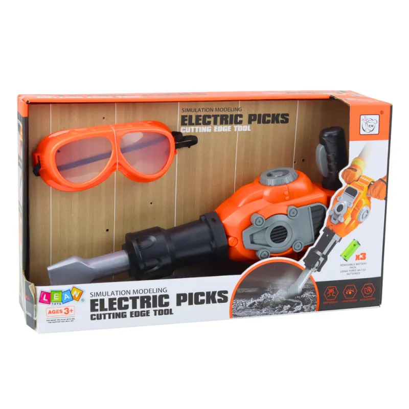 Handyman Set Pneumatic Hammer Glasses Orange Darbo įrankiai