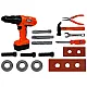 Handyman Set in Shoulder Bag Tools Battery Drill Darbo įrankiai