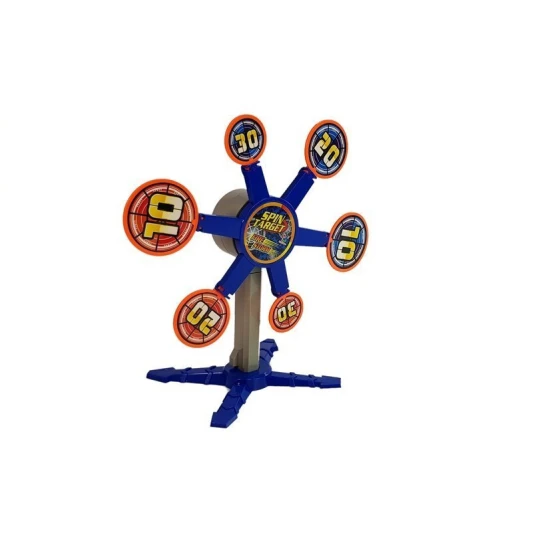 Raudonas šautuvas su taikiniu ir šoviniais Šautuvai